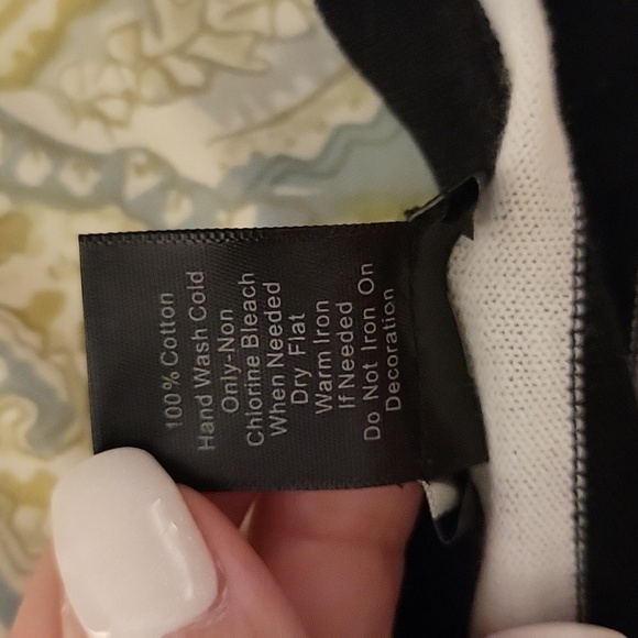 ANN TAYLOR EMBELLISHED STRIPED CARDIGAN SWEATER - Picture 8 of 8